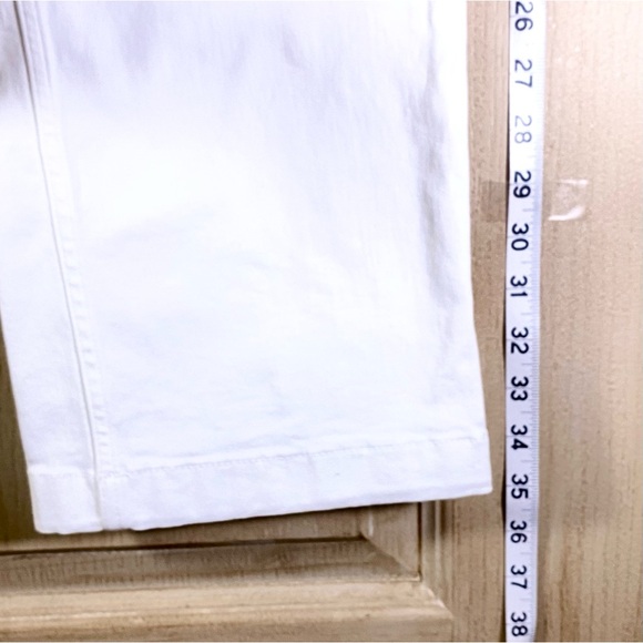White House Black Market White Pants Wide Leg Sz 10P Zip Belt Office Career NWOT - Picture 7 of 13